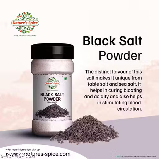 Premium Black Salt Powder – 180g | Pure, Aromatic & Digestive Wellness Salt