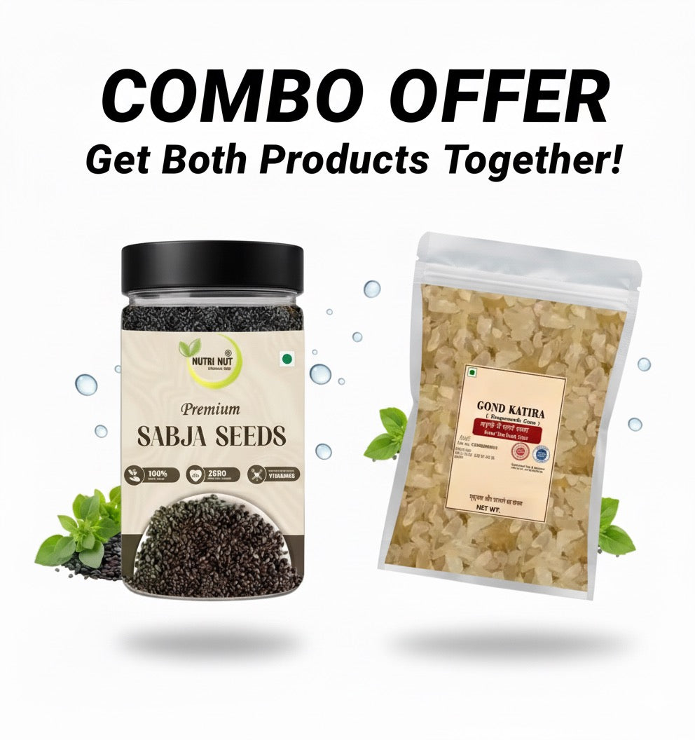 Sabja Seeds & Gondh Katira Combo – Natural Cooling & Detox Duo